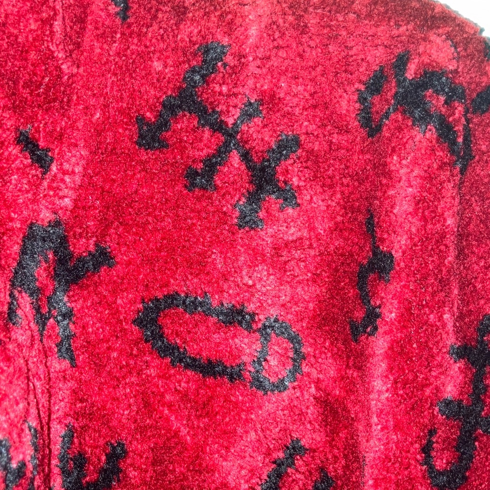 Vintage‎ Red Carpet Fleece Jacket with Black Brand Print - Picture 3 of 12
